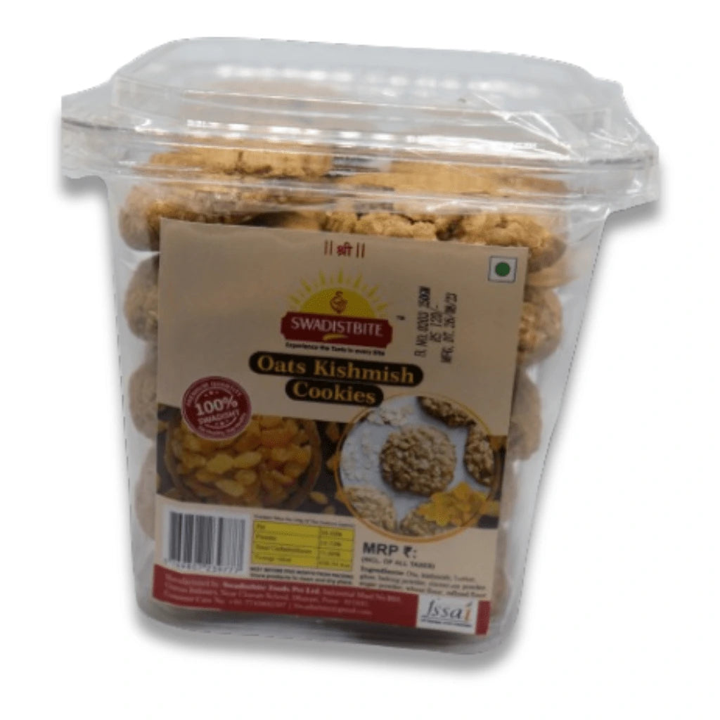Buy Oats Kishmish Cookies Online | Organic Healthy and Tasty | 250 gm