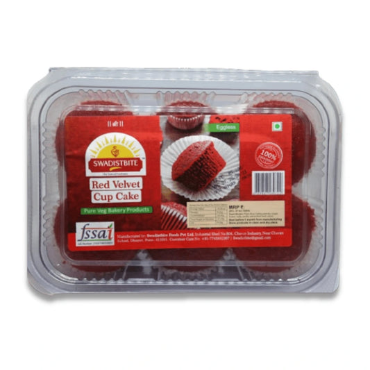 Soft and Delicious Red Velvet Cup Cake | Eggless and No Maida Added | 6 Cupcake | Buy Online